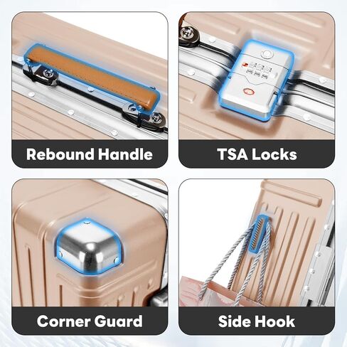 20 بوصة حمل على الأمتعة مع حامل الكأس ومنفذ USB ، الأمتعة الذكية Hardside مع قفل TSA المعتمد من طيران ، أمتعة خفيفة الوزن 22 × 14 × 9 شركات الطيران المعتمدة 360 درجة الدوار عجلات مزدوجة in Saudi Arabia