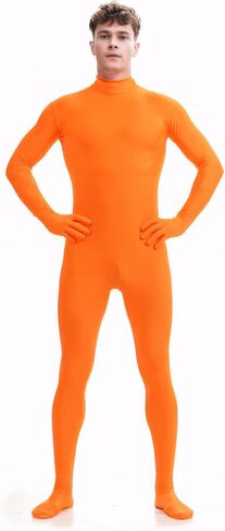 ATHX Men's and Women's Bodysuit Costume Back Zipper Spandex Headless Halloween Cosplay Unitard Stretchy Zentai Skin Suit in Saudi Arabia