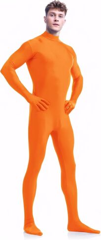 ATHX Men's and Women's Bodysuit Costume Back Zipper Spandex Headless Halloween Cosplay Unitard Stretchy Zentai Skin Suit in Saudi Arabia