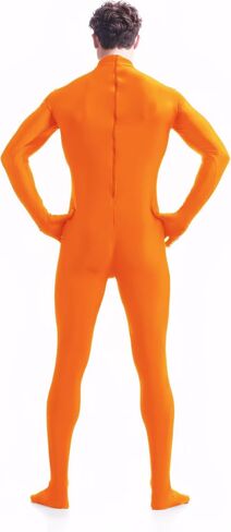 ATHX Men's and Women's Bodysuit Costume Back Zipper Spandex Headless Halloween Cosplay Unitard Stretchy Zentai Skin Suit in Saudi Arabia