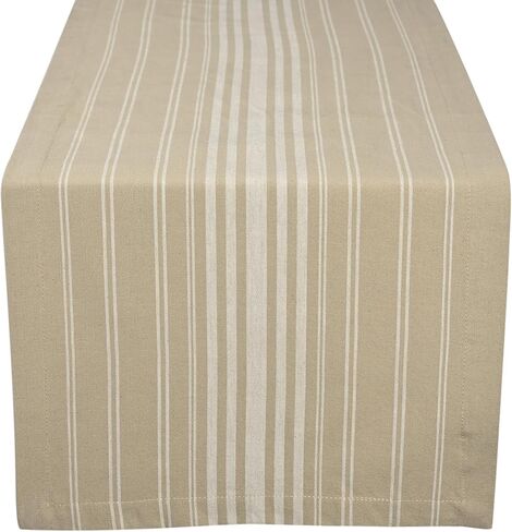Yourtablecloth Rustic Striped Table Runner – French Nautical Style – Available in Two Sizes – Minimalistic & Chic Table Décor. Blue Striped, 14 x 72 in Kuwait