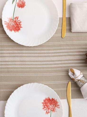 Yourtablecloth Rustic Striped Table Runner – French Nautical Style – Available in Two Sizes – Minimalistic & Chic Table Décor. Blue Striped, 14 x 72 in Kuwait