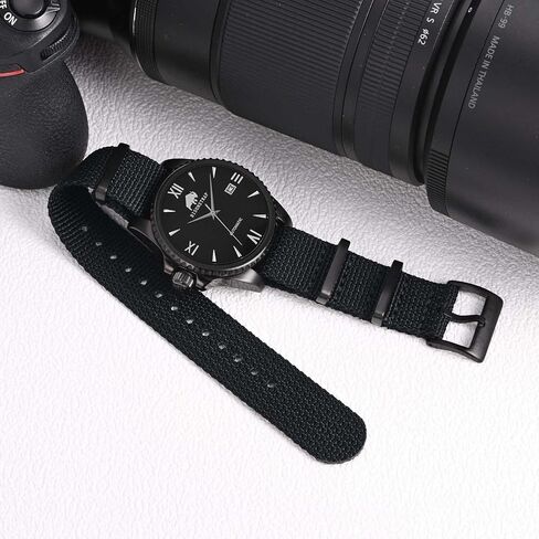 BISONSTRAP Nylon Watch Bands for Men, One-Piece Military Watch Straps, 18mm 20mm 22mm in Saudi Arabia