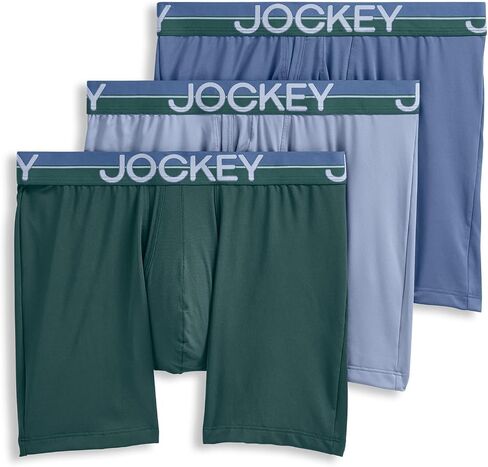 Jockey Men's Infinite Cool Microfiber Stretch 6" Boxer Brief - 3 Pack in Saudi Arabia