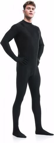 ATHX Men's and Women's Bodysuit Costume Back Zipper Spandex Headless Halloween Cosplay Unitard Stretchy Zentai Skin Suit in Saudi Arabia