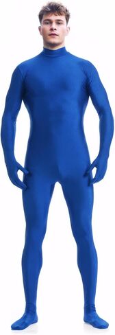 ATHX Men's and Women's Bodysuit Costume Back Zipper Spandex Headless Halloween Cosplay Unitard Stretchy Zentai Skin Suit in Saudi Arabia