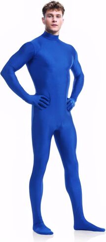 ATHX Men's and Women's Bodysuit Costume Back Zipper Spandex Headless Halloween Cosplay Unitard Stretchy Zentai Skin Suit in Saudi Arabia