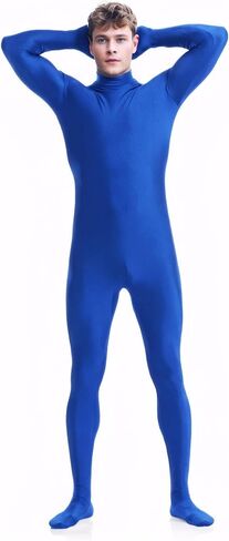 ATHX Men's and Women's Bodysuit Costume Back Zipper Spandex Headless Halloween Cosplay Unitard Stretchy Zentai Skin Suit in Saudi Arabia