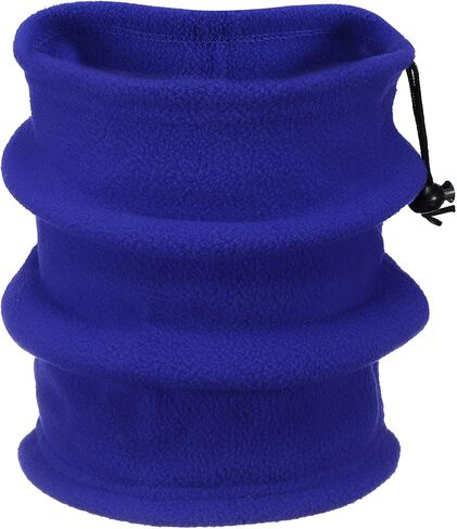 HARFINGTON Neck Warmer Winter Face Mask Winter Double Layer Fleece Neck Gaiter Windproof Scarf with Drawstring for Men Women in Kuwait