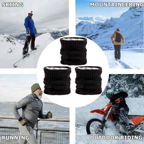 3 Pack Winter Neck Warmer & Ski Mask for Men Women Thermal Warm Fleece Face Mask Neck Gaiter Scarf Gift in Kuwait