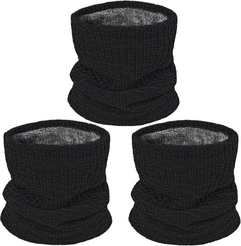 3 Pack Winter Neck Warmer & Ski Mask for Men Women Thermal Warm Fleece Face Mask Neck Gaiter Scarf Gift in Kuwait