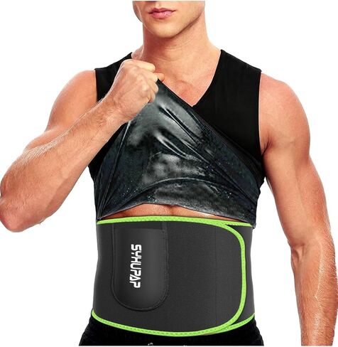 مشذب الخصر من SYXUPAP للنساء والرجال - حزام الخصر للتدريب والتمارين عالية الكثافة، 3 مقاسات باللون الأسود in Kuwait