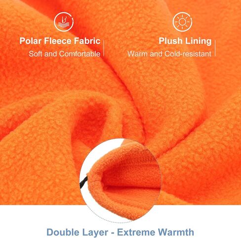 HARFINGTON Neck Warmer Winter Face Mask Winter Double Layer Fleece Neck Gaiter Windproof Scarf with Drawstring for Men Women in Kuwait