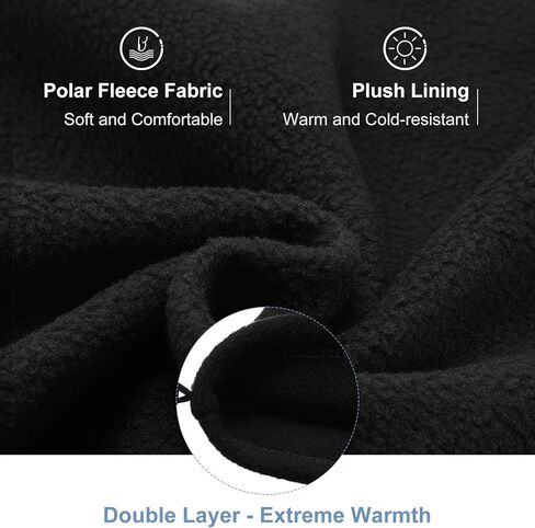 HARFINGTON Neck Warmer Winter Face Masks Winter Double Layer Fleece Neck Gaiter Windproof Scarf with Drawstring for Men Women Outdoor Ski in Kuwait