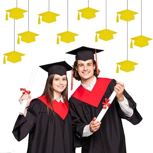 50pcs Glitter Cetouts Cap 5.7in Grad Hat Cletouts Decorations Confetti Cutts decor in Kuwait