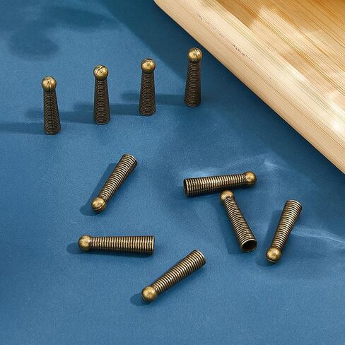 SUPERFINDINGS 10Pcs Silver ConesBolo Tie End Caps Platinum Smooth 25.5mm Bolo Tie Tips Replacement End caps Long Alloy Cord Ends for DIY Crafts Clothes Decoring Inner Diameter 4.5mm in Kuwait