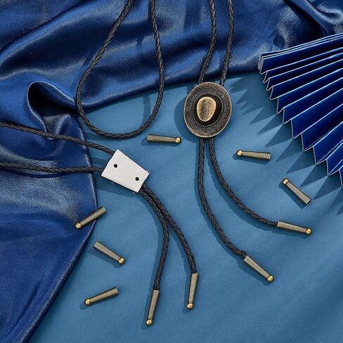 SUPERFINDINGS 10Pcs Silver ConesBolo Tie End Caps Platinum Smooth 25.5mm Bolo Tie Tips Replacement End caps Long Alloy Cord Ends for DIY Crafts Clothes Decoring Inner Diameter 4.5mm in Kuwait