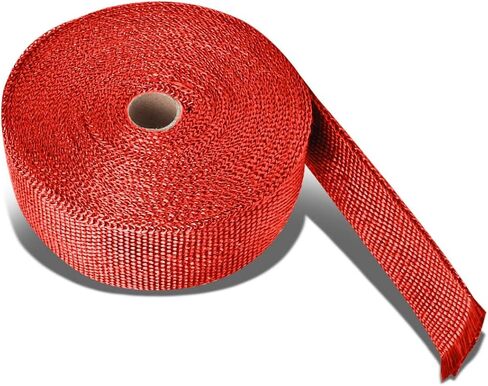Auto Dynasty 10m Red Exhaust Heat Wrap+12 inches Long 5mm Width - Black Zip Tie in Saudi Arabia