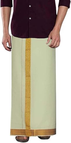 Cotton Saree Border Dhotis with Pocket Vesti Mundu Sarong Kerala Kasavu Sari Border Kattikko Ottikko Dhoti in Saudi Arabia