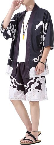 Prijouhe اليابانية kimono للرجال رداء حمام كيمونو مفتوح الوزن in Kuwait