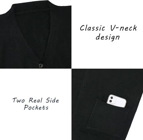 Ciormis Men's Cardigan Sweaters with Buttons - Casual V Neck Long Sleeve Knitted Knitted Sweater with Pockets in Saudi Arabia