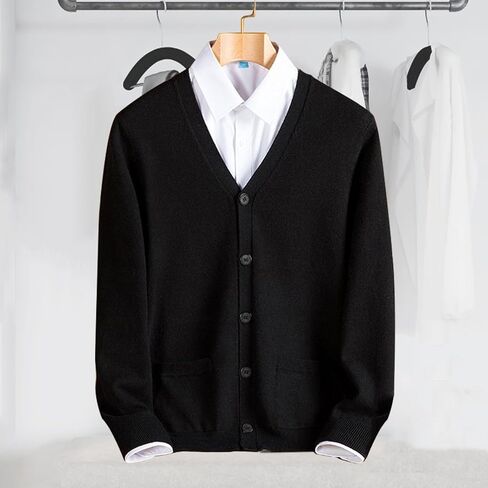Ciormis Men's Cardigan Sweaters with Buttons - Casual V Neck Long Sleeve Knitted Knitted Sweater with Pockets in Saudi Arabia