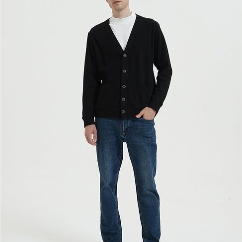 Ciormis Men's Cardigan Sweaters with Buttons - Casual V Neck Long Sleeve Knitted Knitted Sweater with Pockets in Saudi Arabia