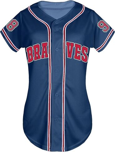 Women 98 Baseball Jersey Country Music Graphic Shirt Vintage Button Down Tshirt Fan Tops in Saudi Arabia