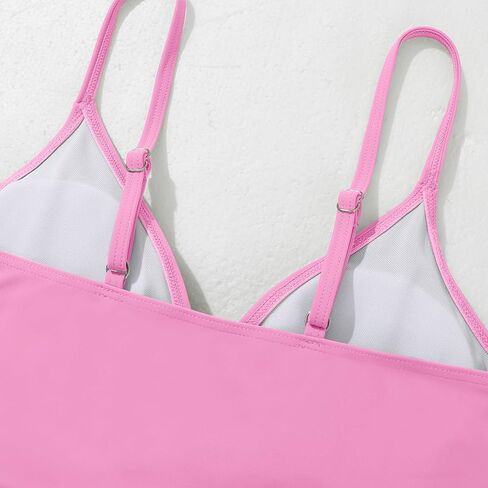 Eshoo Girls Swimsuit 3 قطعة بدلة الاستحمام بيكيني كروس عبور الأزهار الاستوائية in Kuwait