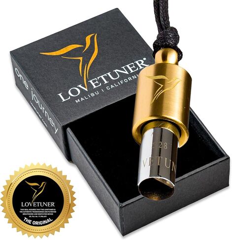 Lovetuner التنفس والتأمل قلادة ضبط | 528 هرتز تردد الحب Solfeggio | قلادة تخفيف الإجهاد صافرة | تعزيز الهدوء من خلال الصوت والتنفس للبالغين in Kuwait