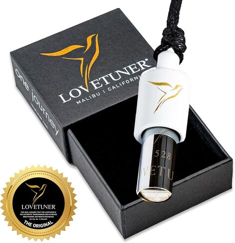 Lovetuner التنفس والتأمل قلادة ضبط | 528 هرتز تردد الحب Solfeggio | قلادة تخفيف الإجهاد صافرة | تعزيز الهدوء من خلال الصوت والتنفس للبالغين in Kuwait