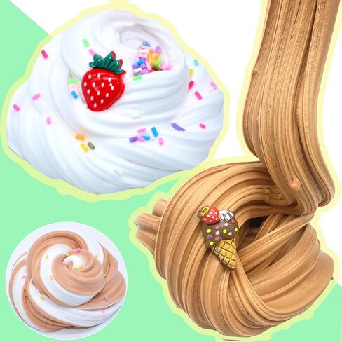 Blue Cake Slime,Non Sticky,Super Soft Sludge Toy,Birthday Gifts for Kids 4-12,DIY Butter Slime Party Favor for Girls & Boys in Saudi Arabia