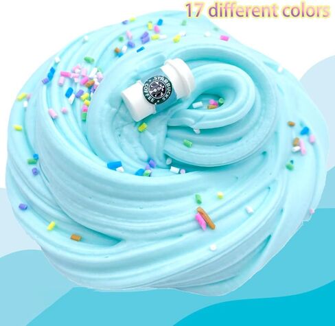 Blue Cake Slime,Non Sticky,Super Soft Sludge Toy,Birthday Gifts for Kids 4-12,DIY Butter Slime Party Favor for Girls & Boys in Saudi Arabia