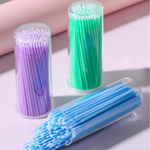 فرش طلاء لمسية لإصلاح شرائح طلاء السيارات، أدوات تطبيق صغيرة للاستعمال مرة واحدة (S: 1.5 مم، M: 2 مم.L2.5 مم) - 300 قطعة in Kuwait