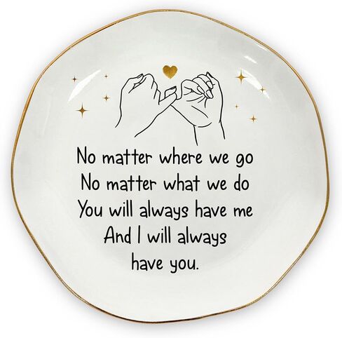 OASSIE Friendship Gifts for Women Friends - Decorative Trinket Dish 4"x4" Ceramic Jewelry Dish Tray - Mothers Day Birthday Gifts for Friends Women Friendship Bestie BFF Sister in Saudi Arabia