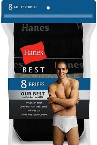 Hanes Mens Ultimate Tagless 8-Pack Backs with Comfortflex Ceistband in Kuwait