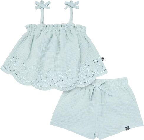 Modern Moments by Gerber Baby Girls 2-piece Gauze Top & Short Set in Saudi Arabia