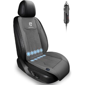 Cooling Car Seat Cushion Front Seat,12V Cooling Seat Cover for Car with 10 Fans,Rapid Cooling with Automatic Start and Pause Seat Cushion (Black)