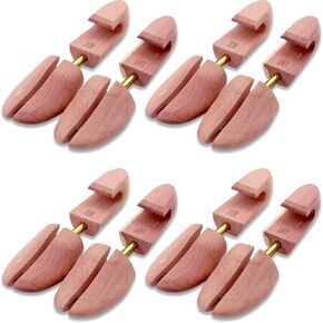 Yeegor Cedar Shoe Trees for Men Value Pack ، أشجار الأحذية الخشبية للرجال مع عطر الأرز ، مقسم أخمص القدمين