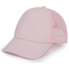 Toddler-Baseball-Trucker-Hats Fashion-Adjustable-Sun-Hats Kids-Sun-Protect-Baseball-Cap Girls Hats Pink