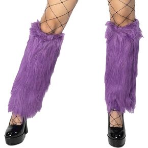 ENVY BODY SHOP Women's Boot Cuff Cover for Party CostumesFurry Festival Leg Warmers (Purple)