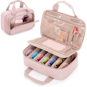 Teamoy Sunglasses Organizer Case for Multiple Pairs, Travel Eyeglasses Storage Bag with Adjustable Slots for Men Women
