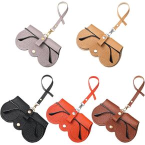 Soft Leather Sunglasses Bag Sunglass Holder for Purse Portable Leather Glasses Case Holder Glasses Bag Pouch