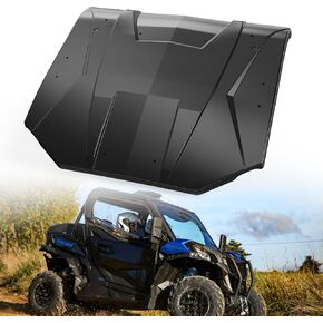HAKA TOUGH Sport Roof Top for Polaris Ranger Crew XP 1000 900 2015-2023، Ranger Crew 900، 4 قطع من ملحقات السقف الصلب لطاقم البولي، استبدل OEM # 2889223، 4 مقاعد، أسود