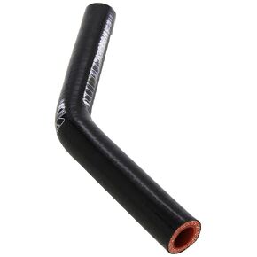 HPS HTSER45-062-075-BLK السيليكون عالي درجة الحرارة 45 درجة 45 درجة مخفضة الكوع خرطوم مقرن ، 100 رطل واحد الضغط ، 2.5 "طول الساق على كل جانب ، 5/8"> 3/4 "هوية ، أسود.