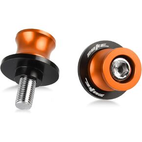 2pcs M10*1.25+1.5 Duke Swingarm Robools ، Sliders Arm Swing Swing Arm Sliders متوافق مع Duke 125 200 300 390 RC125 RC200 RC390 690 790 890 990 1090 1190 1290 Adventure (Orange)