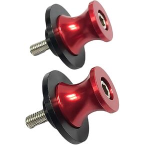 2pcs M6 X1.5 Motorcycle Swing Arm Spools Sliders CNC 6mm Swingarm Stand Screw Replacement for Yamaha FZ09 FZ10 MT09 MT10 YZF R1 R6 R125 R6S R25 R3（Black)