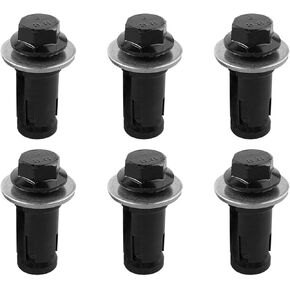 Black Rock Slider Mounting Hardware Bolt Screw Nut 6PCS Rock Slider Screws Mounting Kit Compatible with Polaris RZR 1000 XP 1000 2015 2016 2017 2018 2019 2020 2021 2022