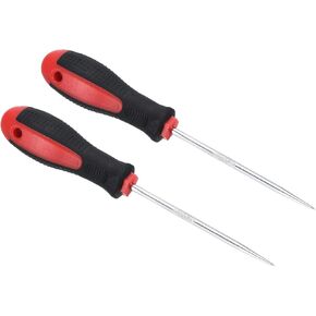 PATIKIL O-Ring Straight Pick 150mm, 2 Pcs Oil Seal Gasket Precision Screwdriver Puller Remover Removal Tool, Red