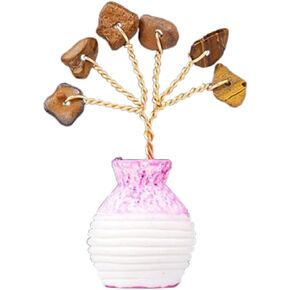 Mini Gemstone Life Tree in Decorative Vase – 5cm | Handcrafted Crystal Décor (Green Aventurine) in Kuwait